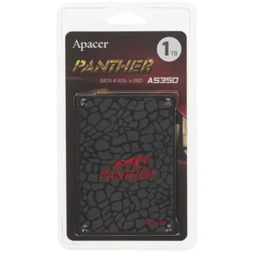 Твердотельный накопитель SSD 1Tb Apacer Panther AS350X, [AP1TBAS350XR-1], 2.5" SATA III, чтение: 560 МБ/с, запись: 540 МБ/с, 3D V-NAND
